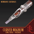 Curved Magnum cartridge tattoo needle with long taper
