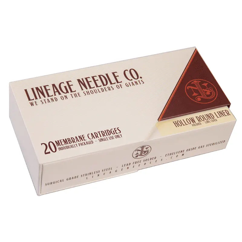 Lineage Needle Co's popular tattoo needle box